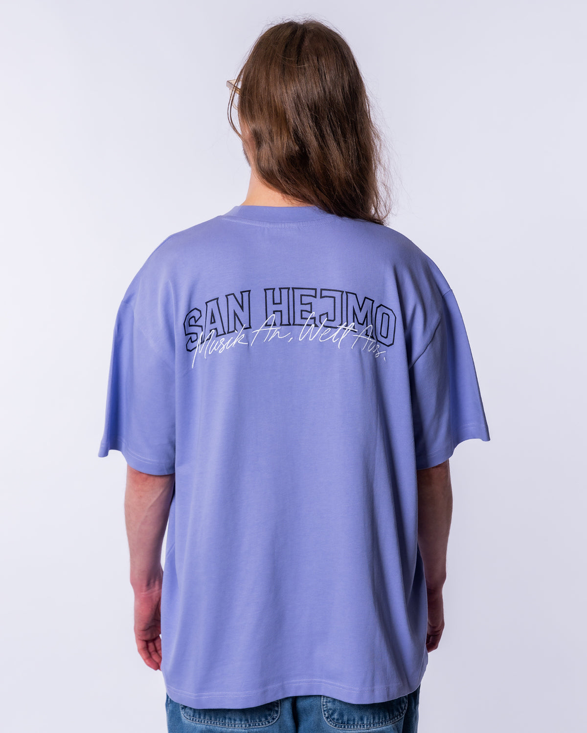 T-Shirt - Musik an, Welt aus., lavender