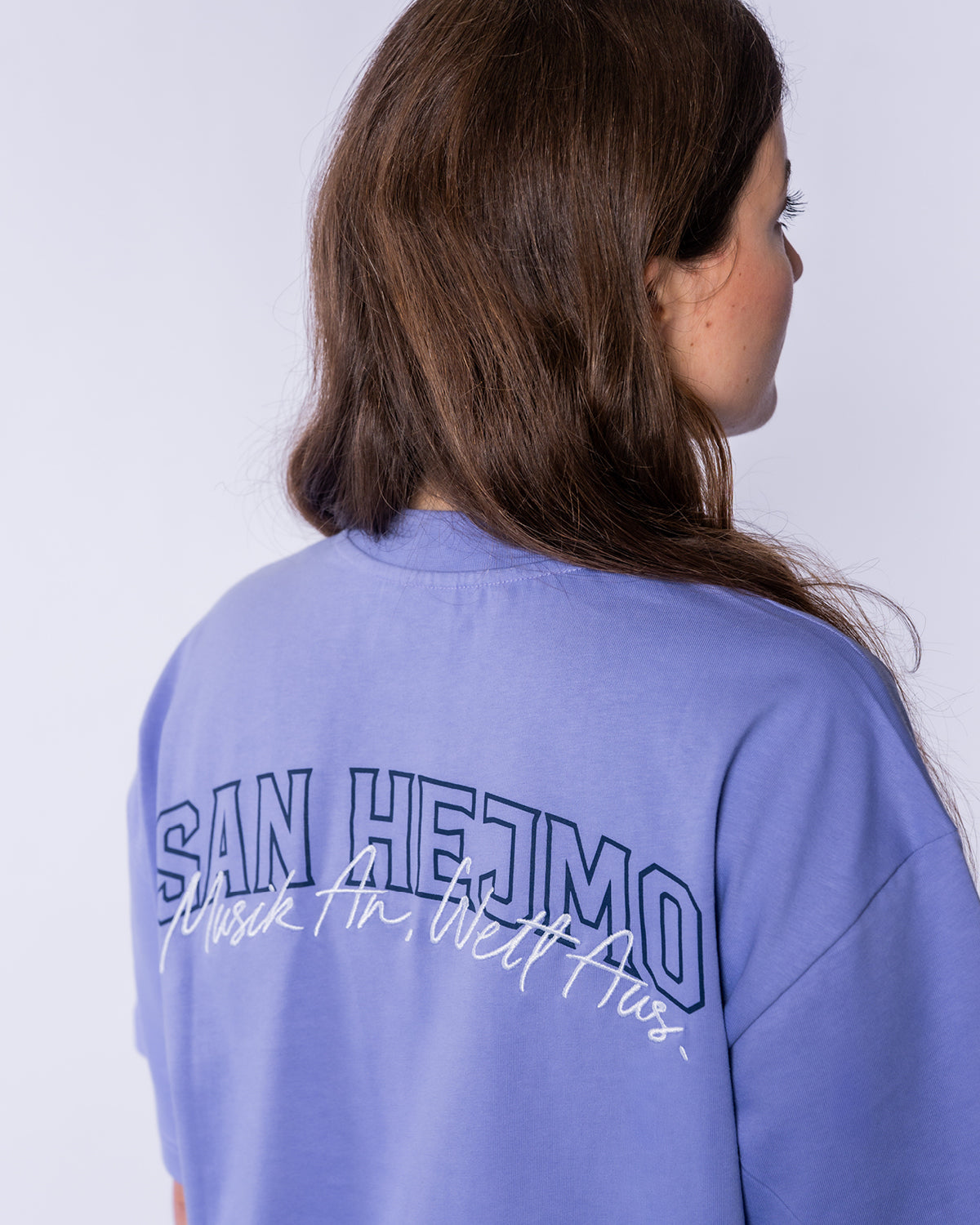 T-Shirt - Musik an, Welt aus., lavender
