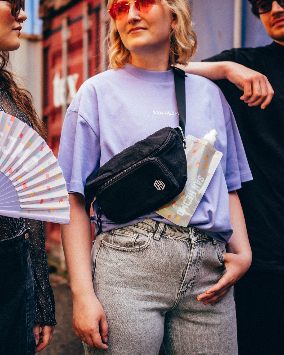 T-Shirt - Musik an, Welt aus., lavender
