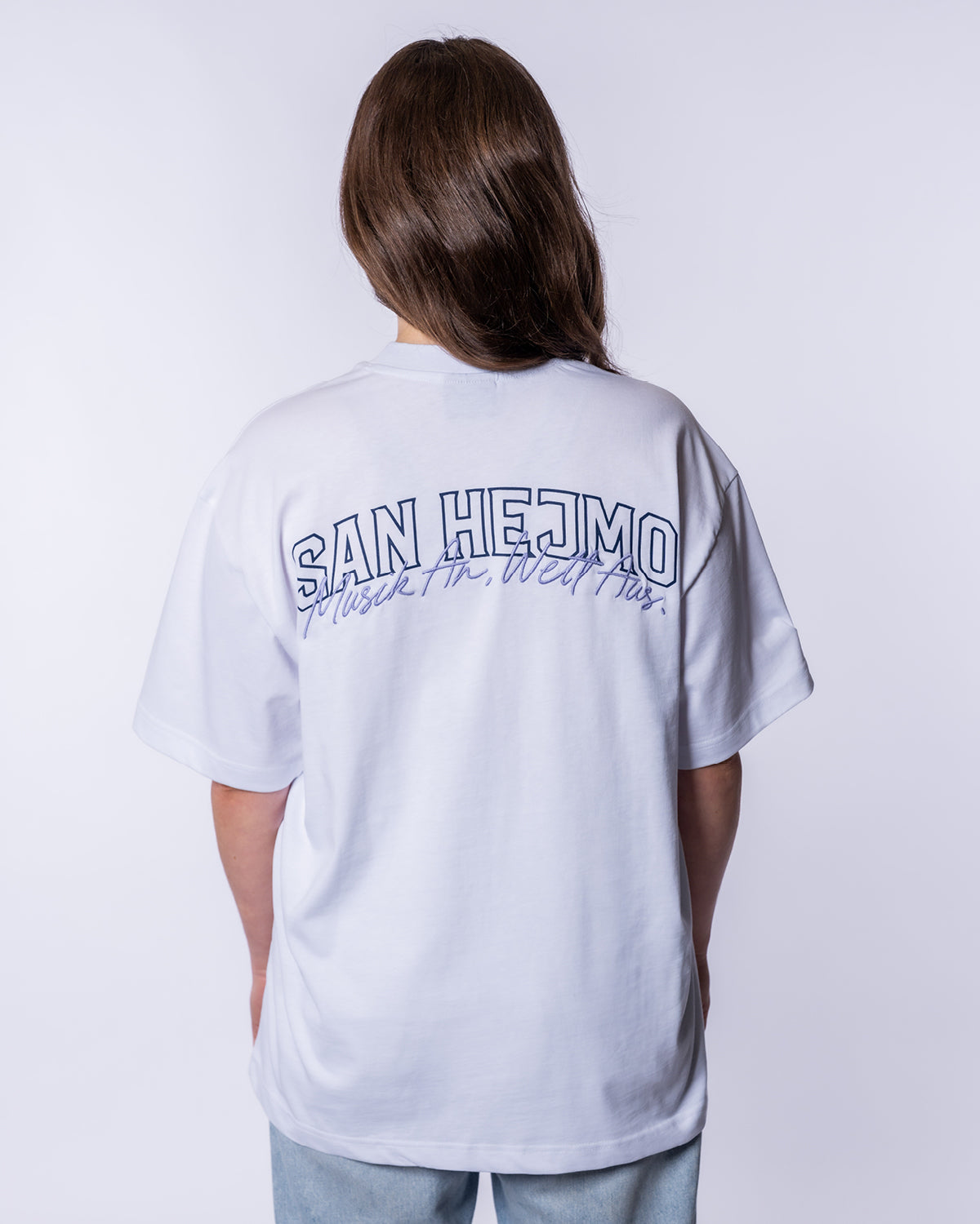 T-Shirt - Musik an, Welt aus., weiß